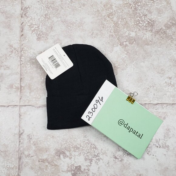 Adult Basic Beanie Cap Cuffed Hat Solid Color Tight Knit Toboggan Black in color - Picture 4 of 4